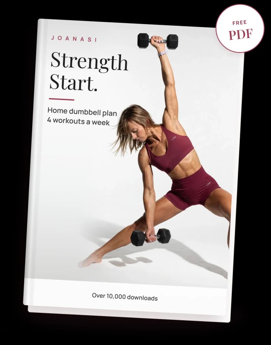 The cover of the Strength Start plan: Asia with dumbbells